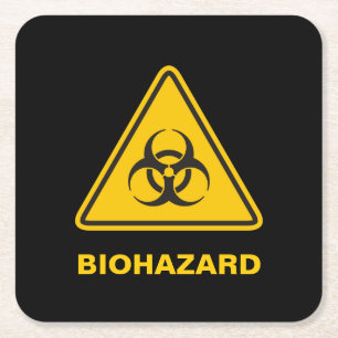 Biohazard Icon Rechteckiger Pappuntersetzer