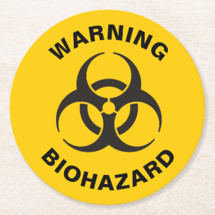 Biohazard Icon Runder Pappuntersetzer