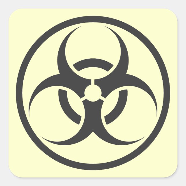 biohazard quadratischer aufkleber (Vorderseite)