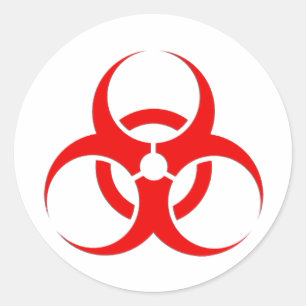 Biohazard-Rot-Design! Runder Aufkleber