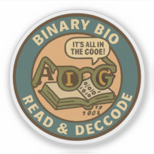 Bioinformatik-Detektiv knackt den Binärcode Aufkleber