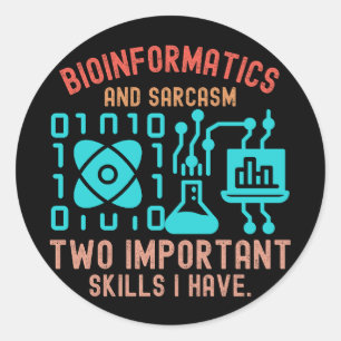 Bioinformatik-Zitate, Bioinformatik-Sprüche5 Runder Aufkleber