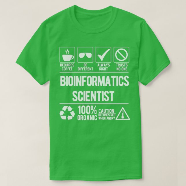 Bioinformatiker Job T-Shirt (Design vorne)