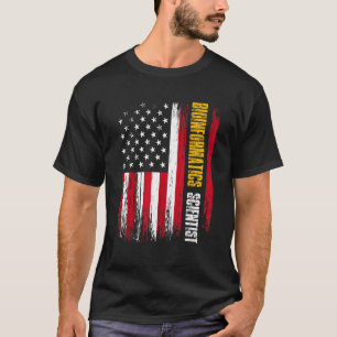 Bioinformatikwissenschaftler Usa Flaggenbiologie B T-Shirt