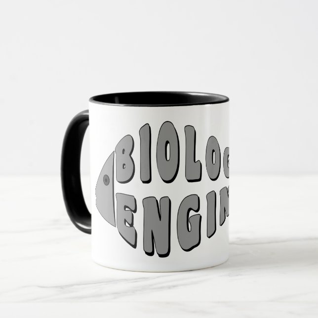 Bioingenieur Graufisch Tasse (Vorderseite Links)