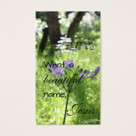 Biokarte für die lila Wildblume