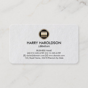 Biokarte Icon Librarian Premium Business Card Visitenkarte