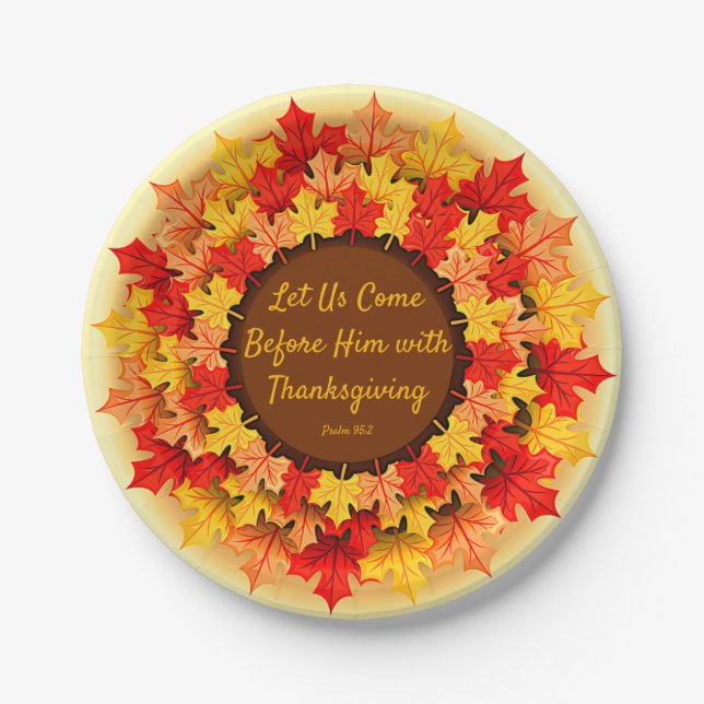 Biokonzept Herbst lässt Erntedank klein 7" Pappteller (Vorderseite)