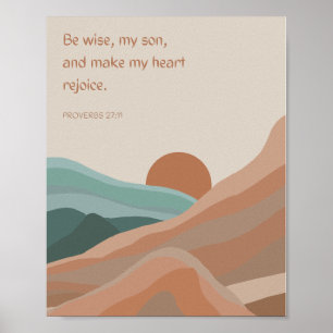 Biokunst-Landschaft Neutral-Boho-Wand Kunst Poster