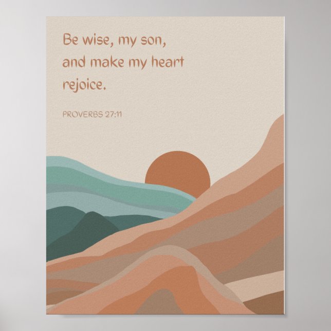 Biokunst-Landschaft Neutral-Boho-Wand Kunst Poster (Vorne)