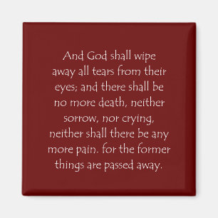 Biokunstquote Offenbarung 21 4 Magnet