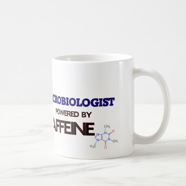 Biologe angetrieben durch Koffein Tasse (Rechts)