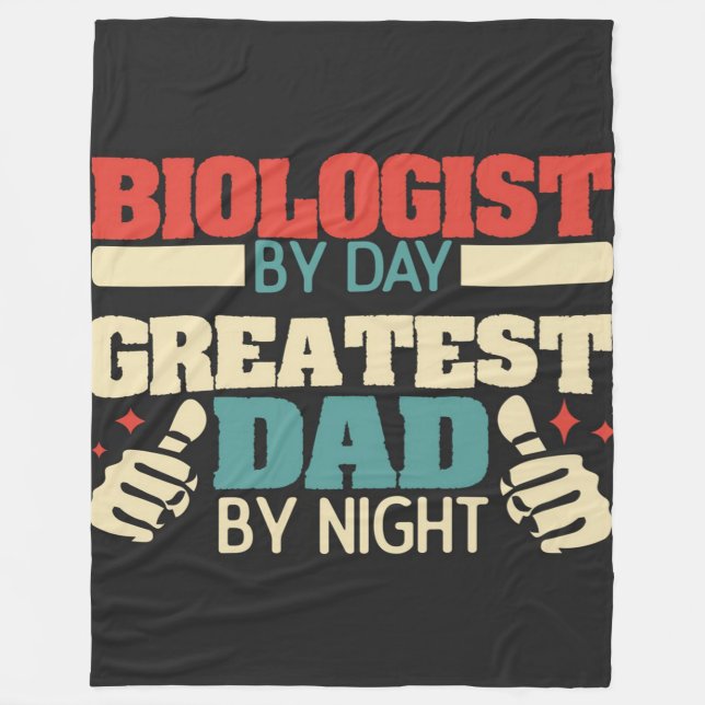 Biologe Bester Vater | Bester Vater je Fleecedecke (Vorderseite)