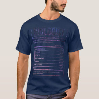 Biologe Funny Biology Nutrition Label T-Shirt