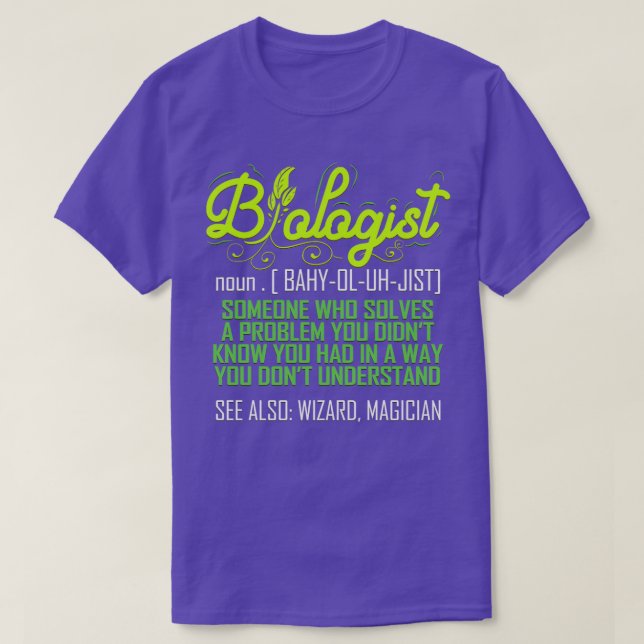 Biologe Funny Biology Teacher Scientist Student T-Shirt (Design vorne)