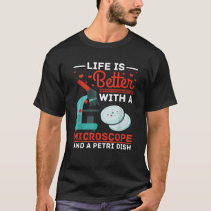 Biologe Lebenswissenschaft Mikroskop Molekularbio T-Shirt