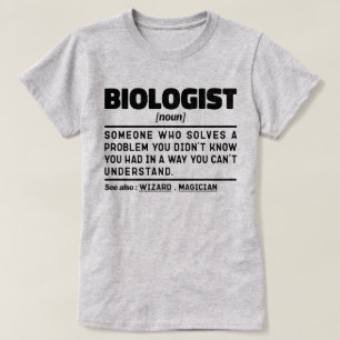 Biologe Noun Science Lover Cool Biologie Student T-Shirt