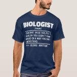 Biologe Noun Science Lover Cool Biologie Student T-Shirt<br><div class="desc">Redewendungen des lustigen Biologen "Biologe Jemand,  der ein Problem löst,  von dem Sie nicht wussten,  dass Sie es auf eine Art und Weise nicht verstehen können". Nimm dieses lustige Biologe Design als lustige Geschenke für eine phantastische Mutter,  einen Vater oder einen Freund.</div>