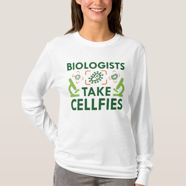 Biologen nehmen Zellaten T-Shirt (Vorderseite)
