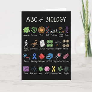 Biologie Alphabet Wissenschaft Bildung Lehrer Schü Karte