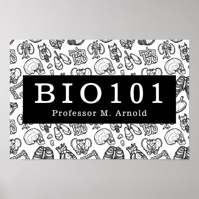 Biologie Anatomie Wissenschaft Klassenkurs Lehrer  Poster (Vorne)