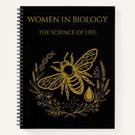 Biologie-Bienenstock & Goldenes DNA-Spiralheft Notizbuch