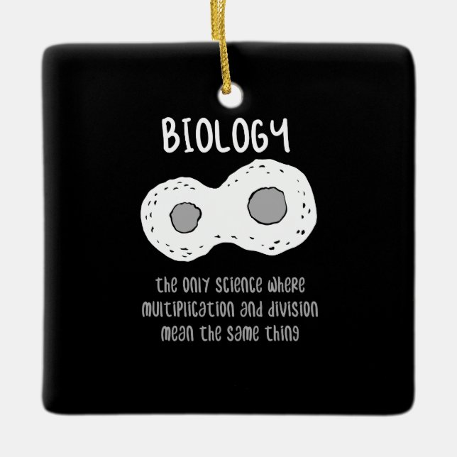 Biologie - Biologie - das einzige Geschenk der Wis Keramikornament (Vorderseite)