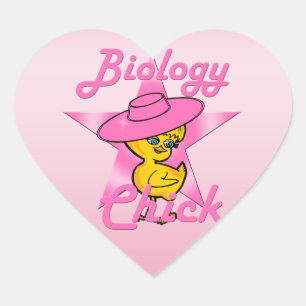 Biologie-Chick #8 Herz-Aufkleber