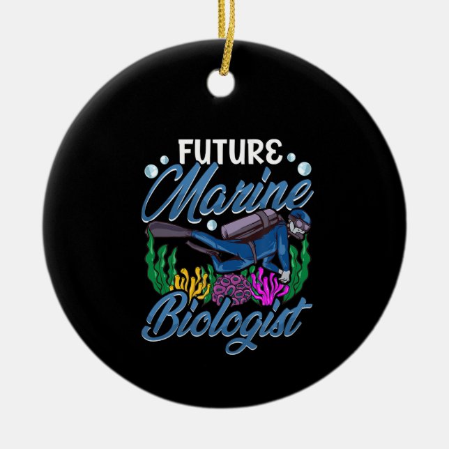 Biologie der Niedlichen und funny Future Meeresbio Keramik Ornament (Vorne)
