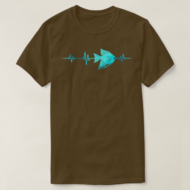 Biologie Fischfänger Heartbeat Fischerei Fisch T-Shirt (Design vorne)