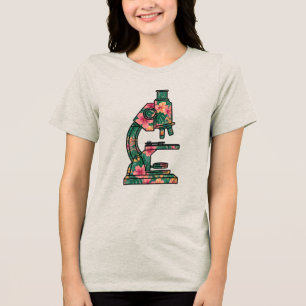Biologie Hawaiian Floral Microscope T - Shirt