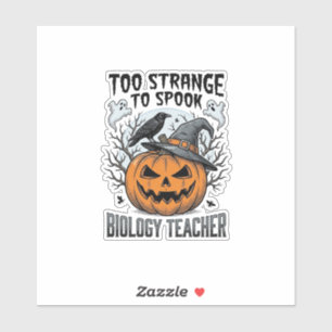 Biologie-Lehrer-Halloween-Shirt Gruseliger Kürbis Aufkleber