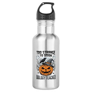 Biologie-Lehrer-Halloween-Shirt Gruseliger Kürbis Edelstahlflasche