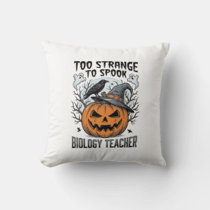 Biologie-Lehrer-Halloween-Shirt Gruseliger Kürbis  Kissen