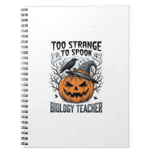 Biologie-Lehrer-Halloween-Shirt Gruseliger Kürbis  Notizblock