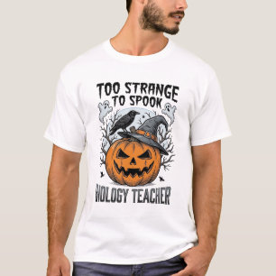 Biologie-Lehrer-Halloween-Shirt Gruseliger Kürbis T-Shirt