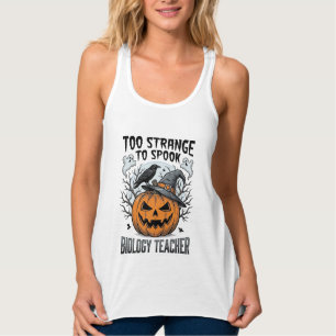 Biologie-Lehrer-Halloween-Shirt Gruseliger Kürbis  Tank Top