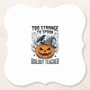 Biologie-Lehrer-Halloween-Shirt Gruseliger Kürbis Untersetzer