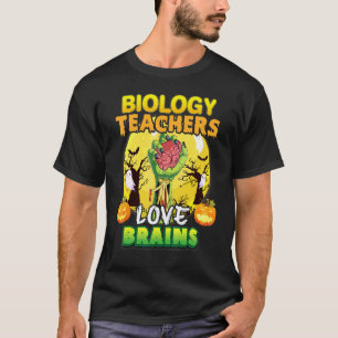 Biologie-Lehrer lieben Gehirne Horror-Kürbis C T-Shirt