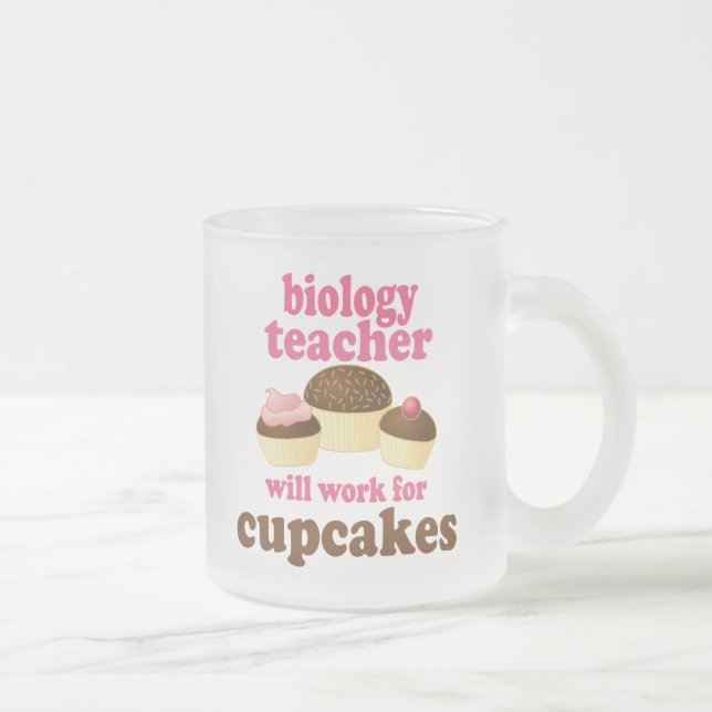 Biologie-Lehrer-(lustiges) Geschenk Mattglastasse (Rechts)