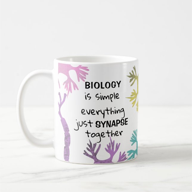 Biologie Neuron Synapse Science Doctor Teacher Kaffeetasse (Links)