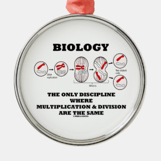 Biologie-nur Disziplin-Vermehrungs-Abteilung Silbernes Ornament