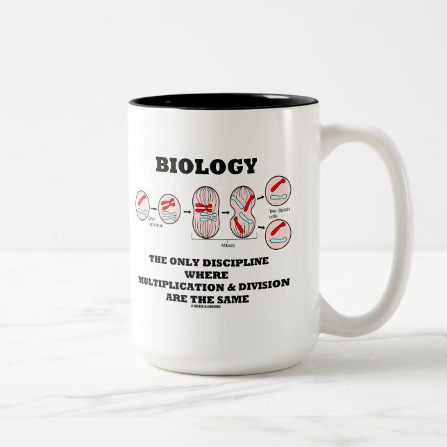 Biologie-nur Disziplin-Vermehrungs-Abteilung Zweifarbige Tasse (Rechts)