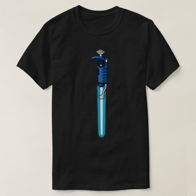 Biologie-Pipesaber-DAPI-Pipette 1 T-Shirt (Design vorne)