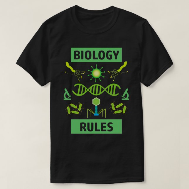 Biologie regelt Cooles Wissenschaftsdesign T-Shirt (Design vorne)
