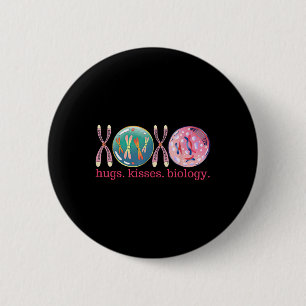 Biologie Valentinstag Scientifics Biology Science Button