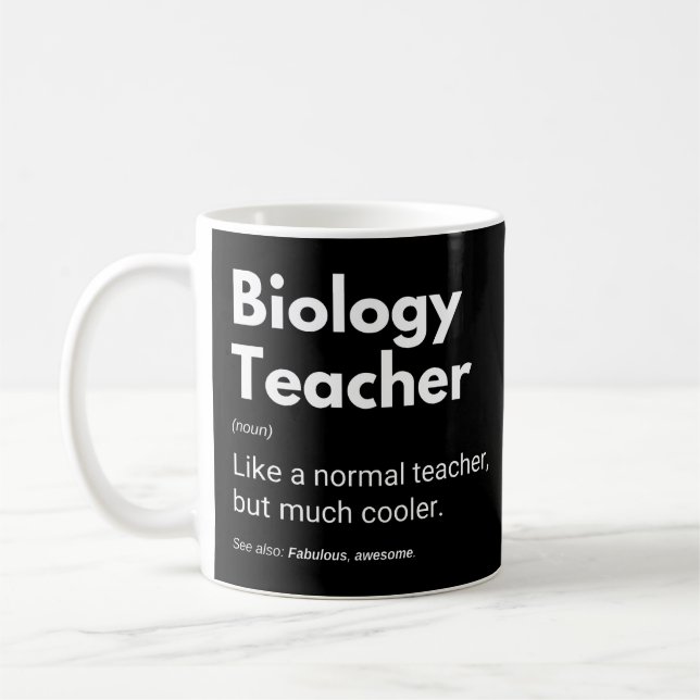 Biologielehrer Funny Sprichwort Kaffeetasse (Links)