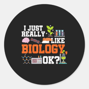 Biologielehrer Gabe für Biologie-Studierende Runder Aufkleber
