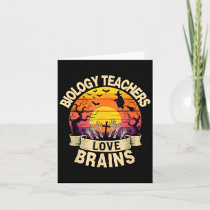 Biologielehrer Liebe Gehirne Funny Halloween Teach Karte