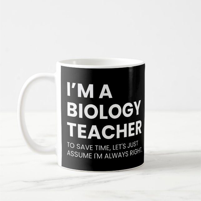 Biologielehrer Lustiger Wissenschaftsprofessor Spr Kaffeetasse (Links)